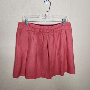 J.Crew Mini Skirt Womens 10 Salmon Wool Lined Side Zip Modern Minimalist